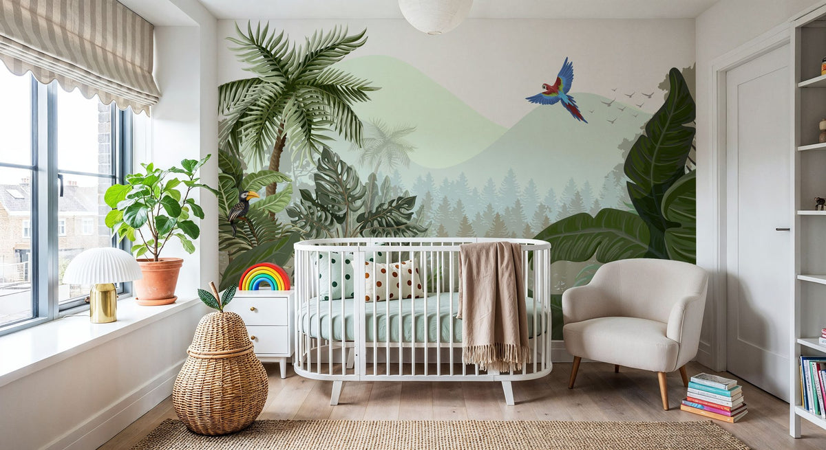 Overlooking Treetops Mural Wallpaper - room preview 03