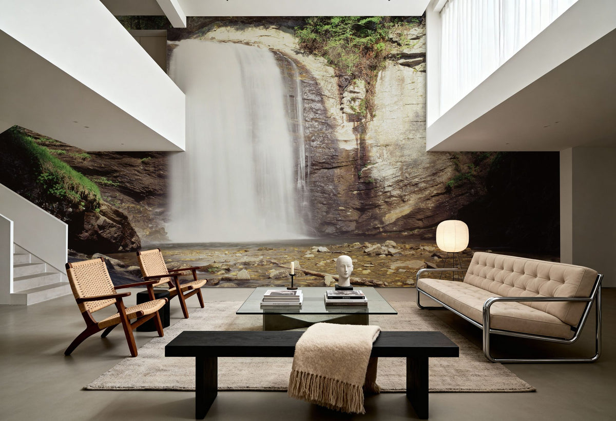 Pisgah Waterfall Mural Wallpaper - room preview 03