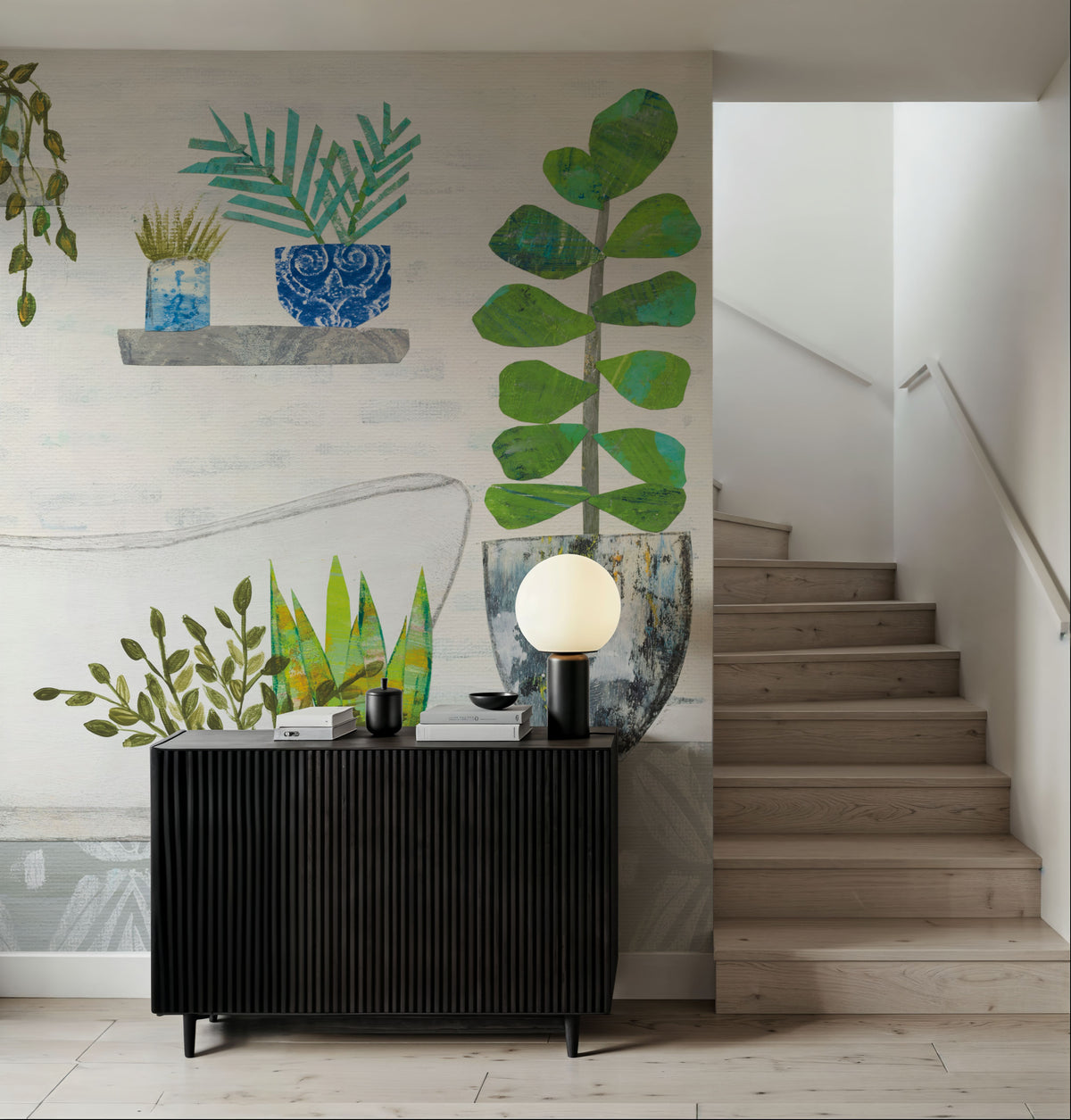 Botanical Bathroom II Mural Wallpaper - room preview 03