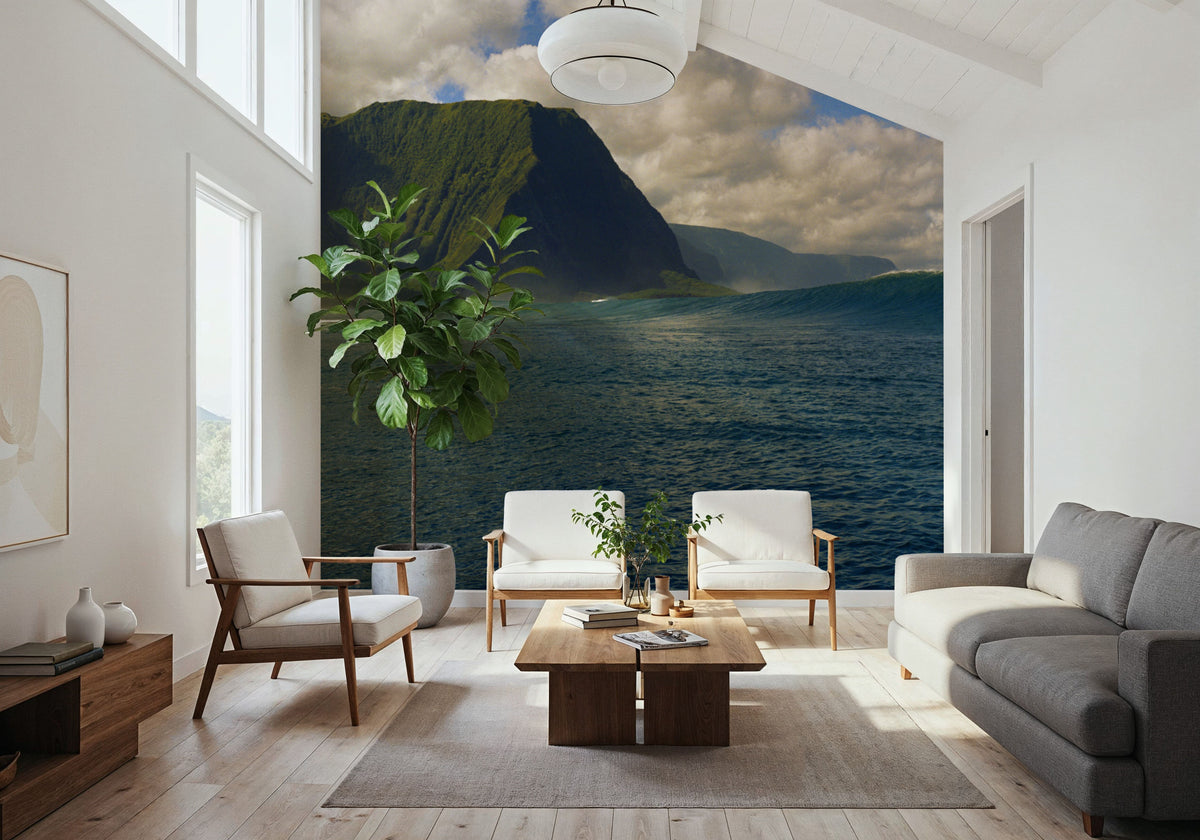 Coastal Surfer's Haven Mural Wallpaper - room preview 03