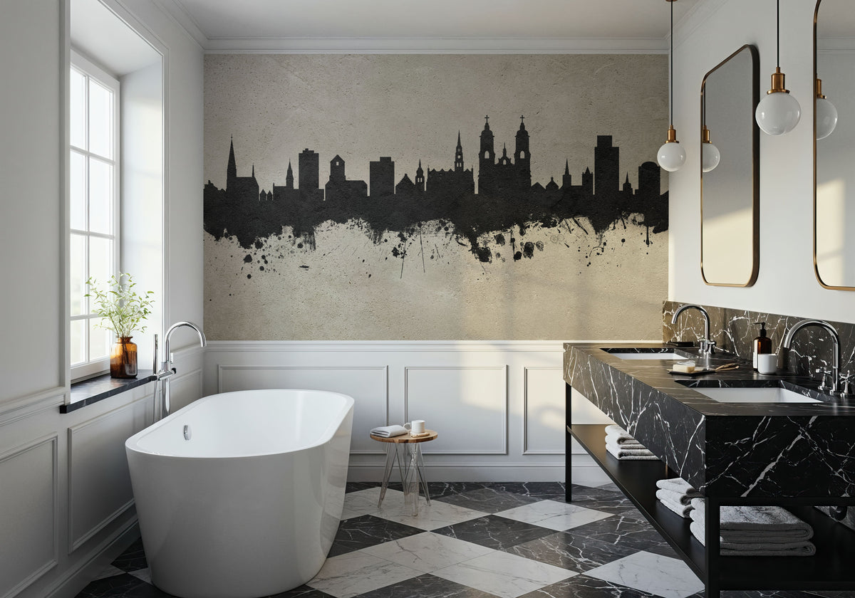 St Gallen Switzerland Skyline Concrete Mural Wallpaper - room preview 03
