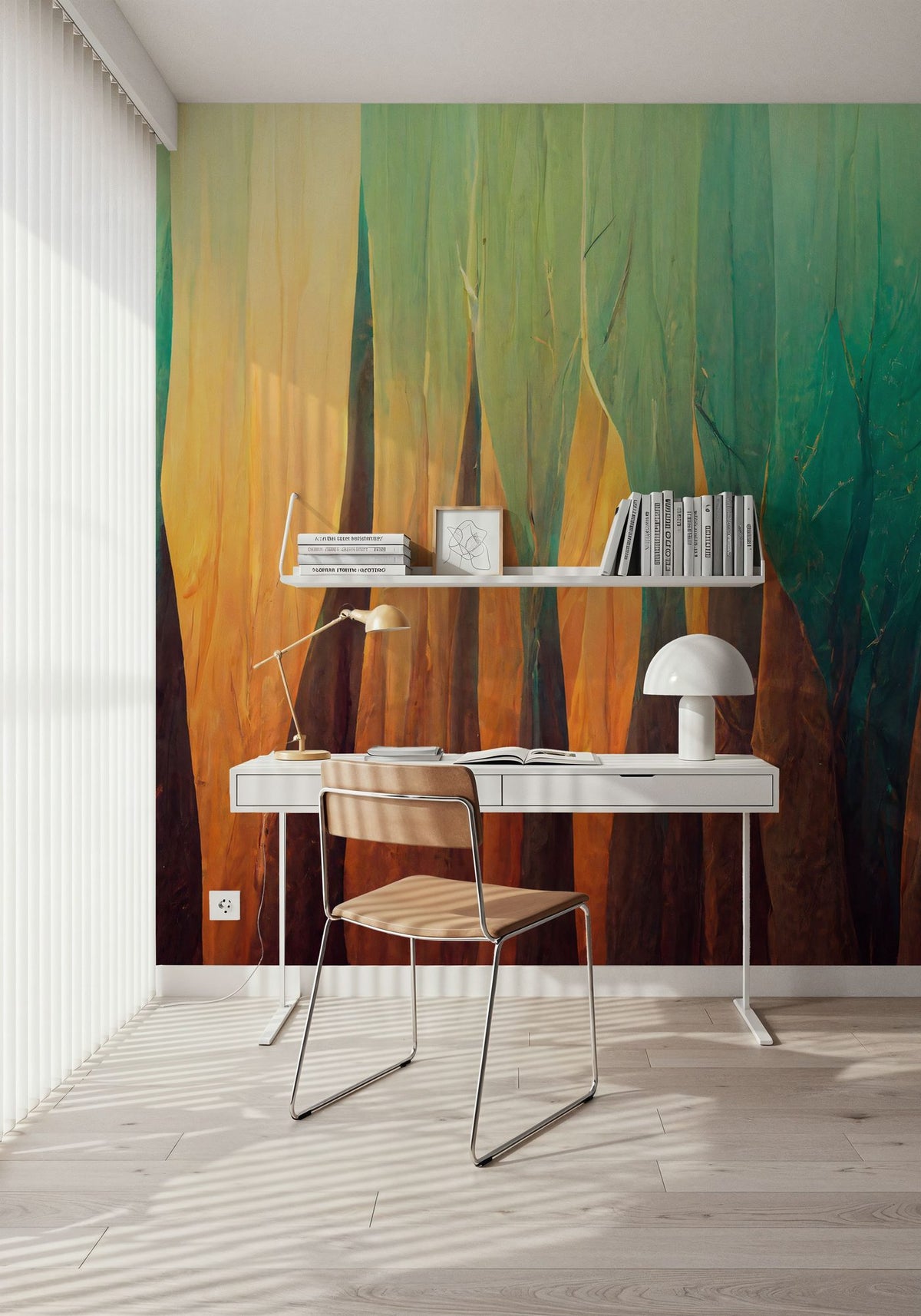 Reduced Trees Mural Wallpaper - room preview 03