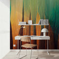 Reduced Trees Mural Wallpaper - room preview 03