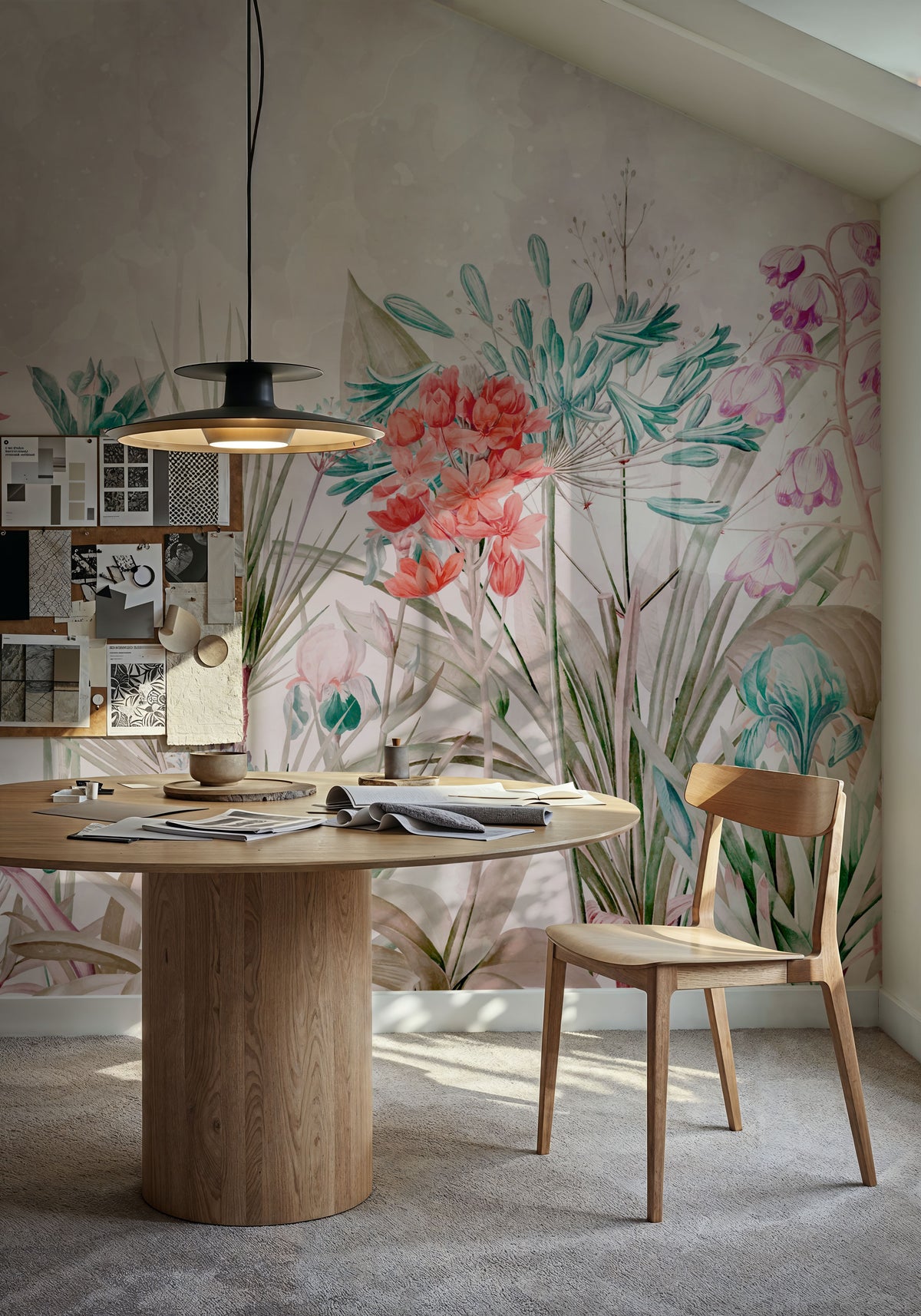 Field of Dreams Bright Red Mural Wallpaper - room preview 03