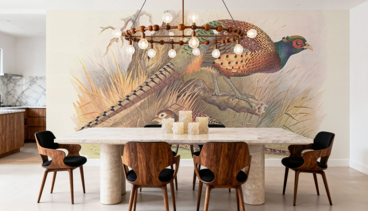 Autumn Pheasant Mural Wallpaper - room preview 03