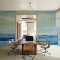 Turquoise Sea Waves I Mural Wallpaper - room preview 03
