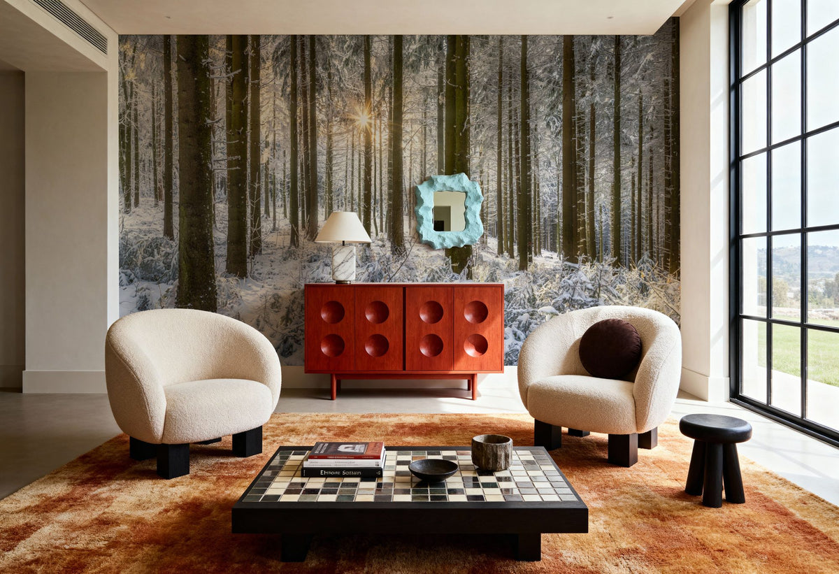 Winter Day Mural Wallpaper - room preview 03