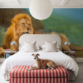 Lion Rest Mural Wallpaper - room preview 03