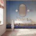 Tropical Urban Twilight Mural Wallpaper - room preview 03