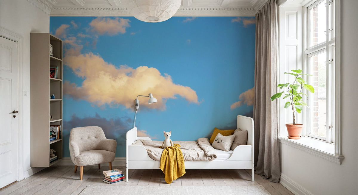 Sunny Day Clouds Mural Wallpaper - room preview 03