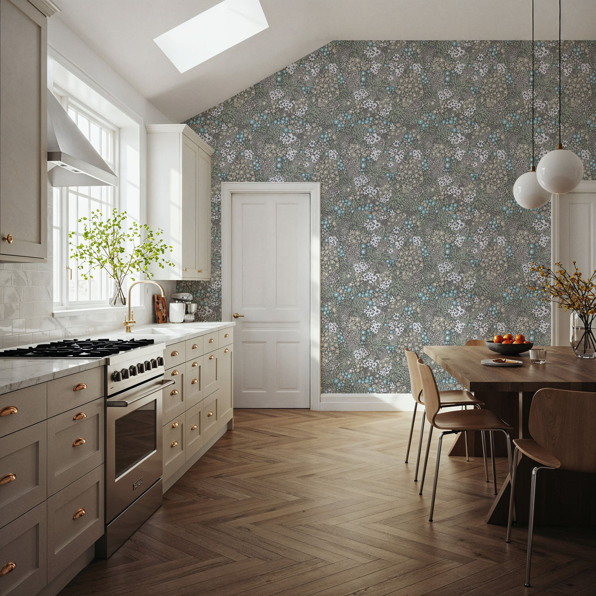 Floral Sparklers, Thyme Mural Wallpaper - room preview 03