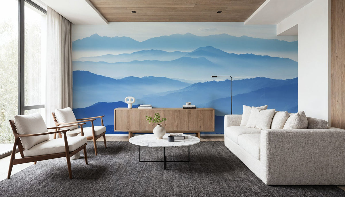 Misty Mountain Layers Mural Wallpaper - room preview 03