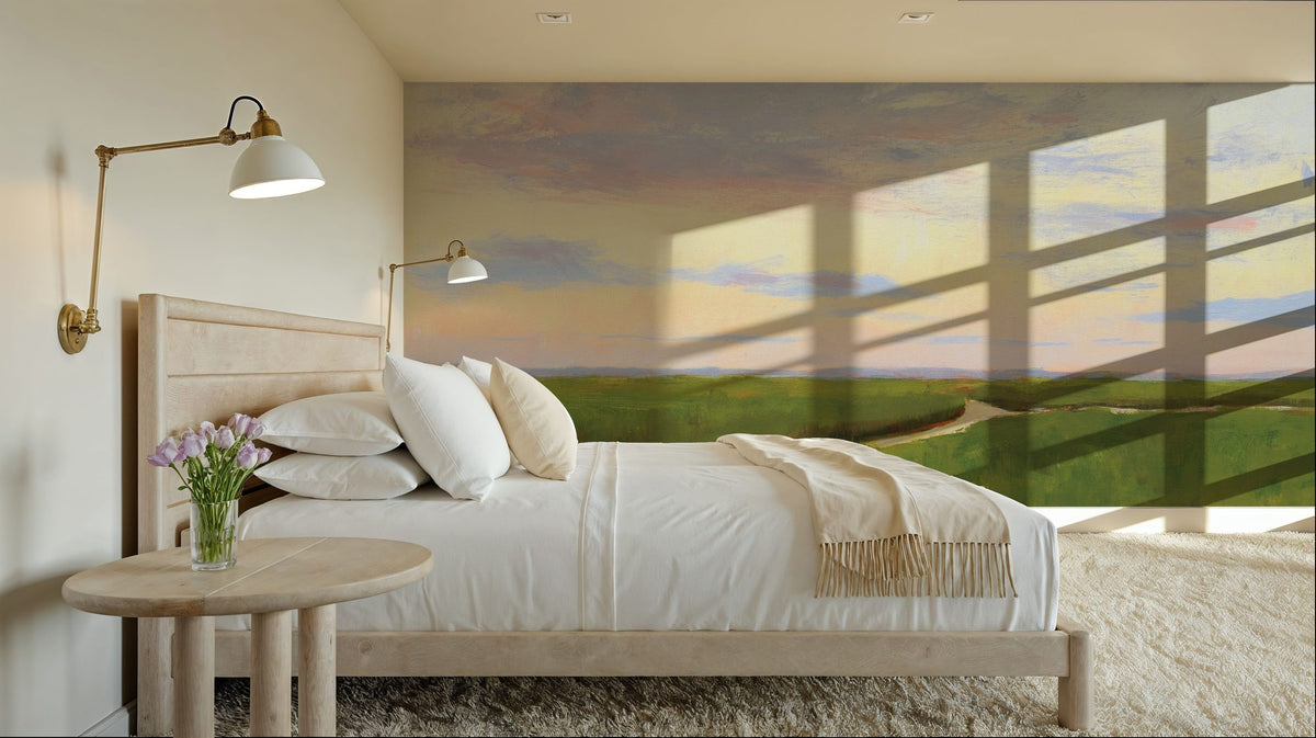 Brilliant Marsh Sunset Mural Wallpaper - room preview 03