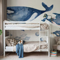 Whale Song Mural Wallpaper - room preview 03
