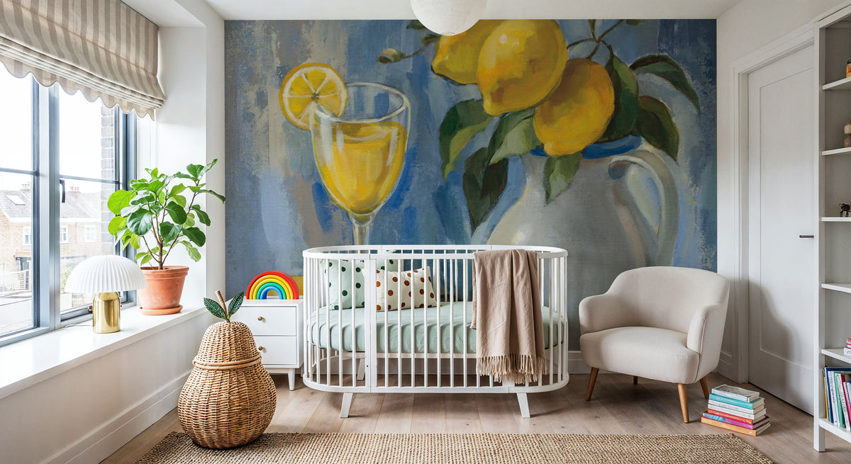 Lemons Still Life Mural Wallpaper - room preview 03