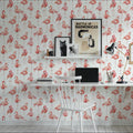 Flamingo Goals White Mural Wallpaper - room preview 03