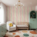 Watercolor Lines Mural Wallpaper - room preview 03