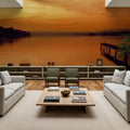Golden Harbor Sunset Mural Wallpaper - room preview 03