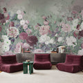 Rose Garden Green Mural Wallpaper - room preview 03