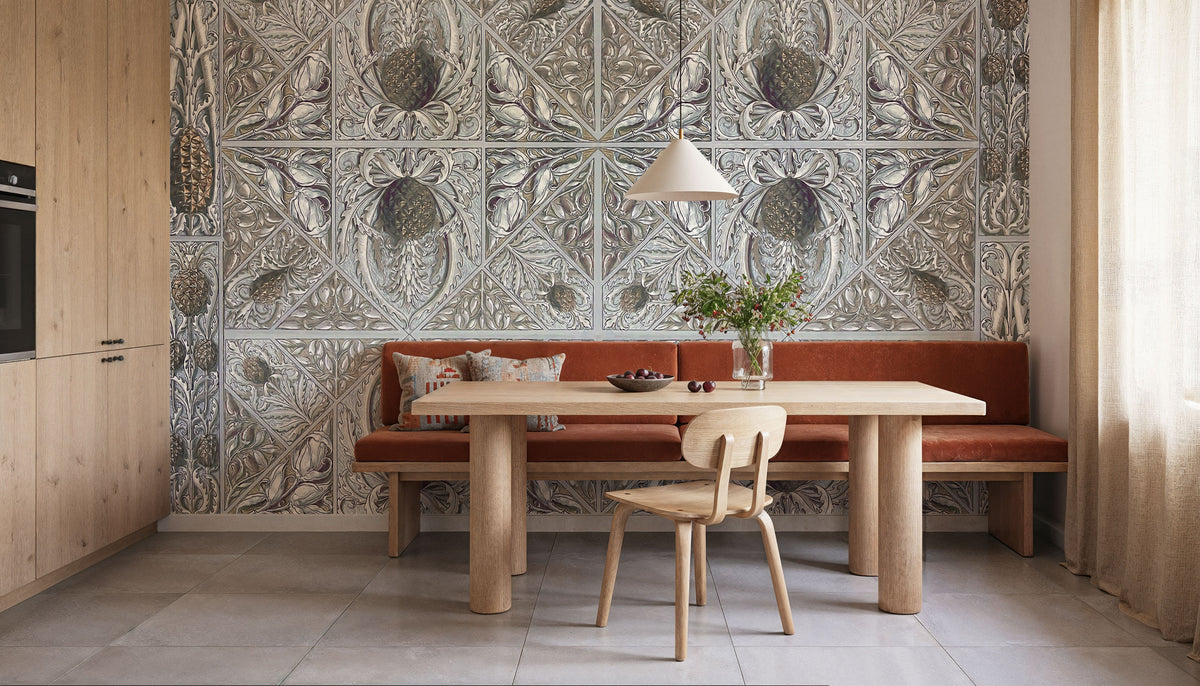 Pineapple Deco Mural Wallpaper - Neutral Tone - room preview 03