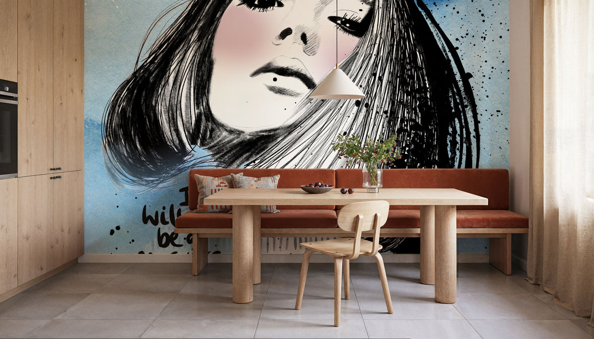 Moon Girl II Mural Wallpaper - room preview 03