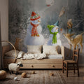 Woodland Snowmen Mural Wallpaper - room preview 03