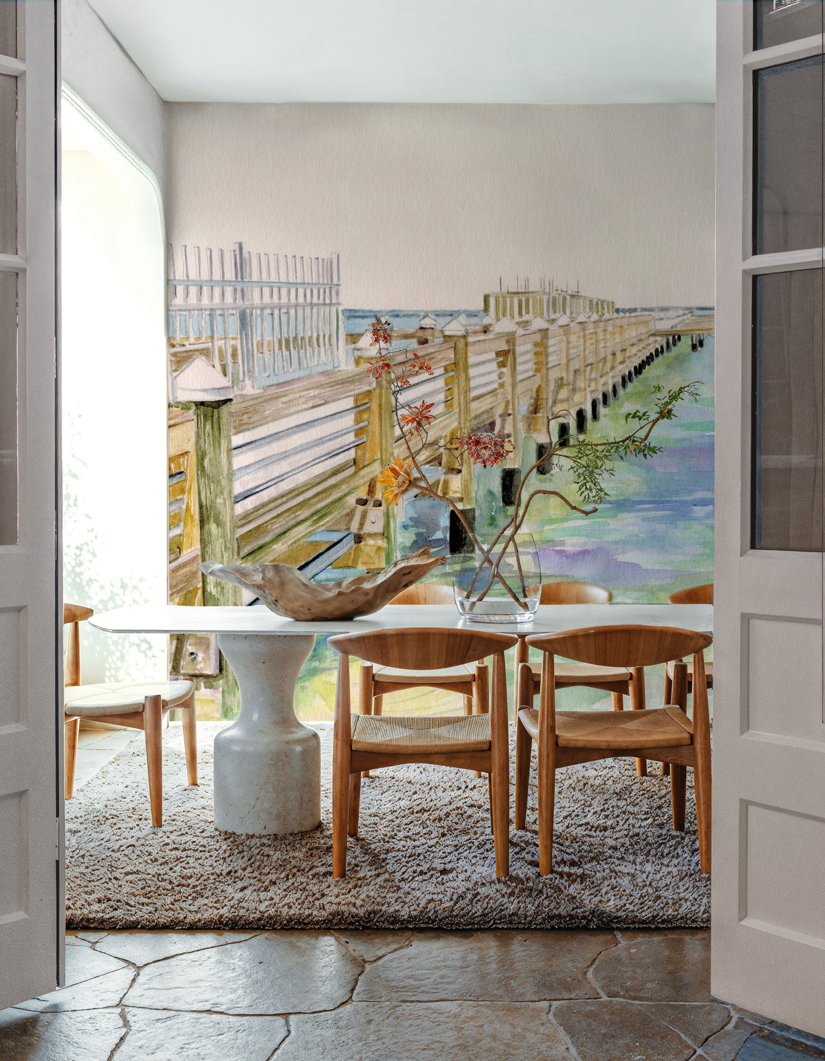 Pretty Pier Mural Wallpaper - room preview 03