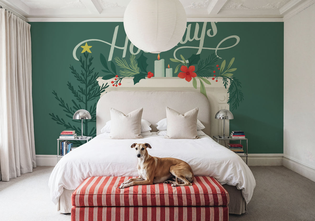 Home For the Holidays VI Mural Wallpaper - room preview 03