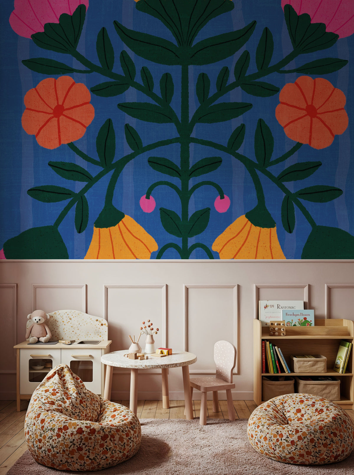 Modern Botanical III Mural Wallpaper - room preview 03
