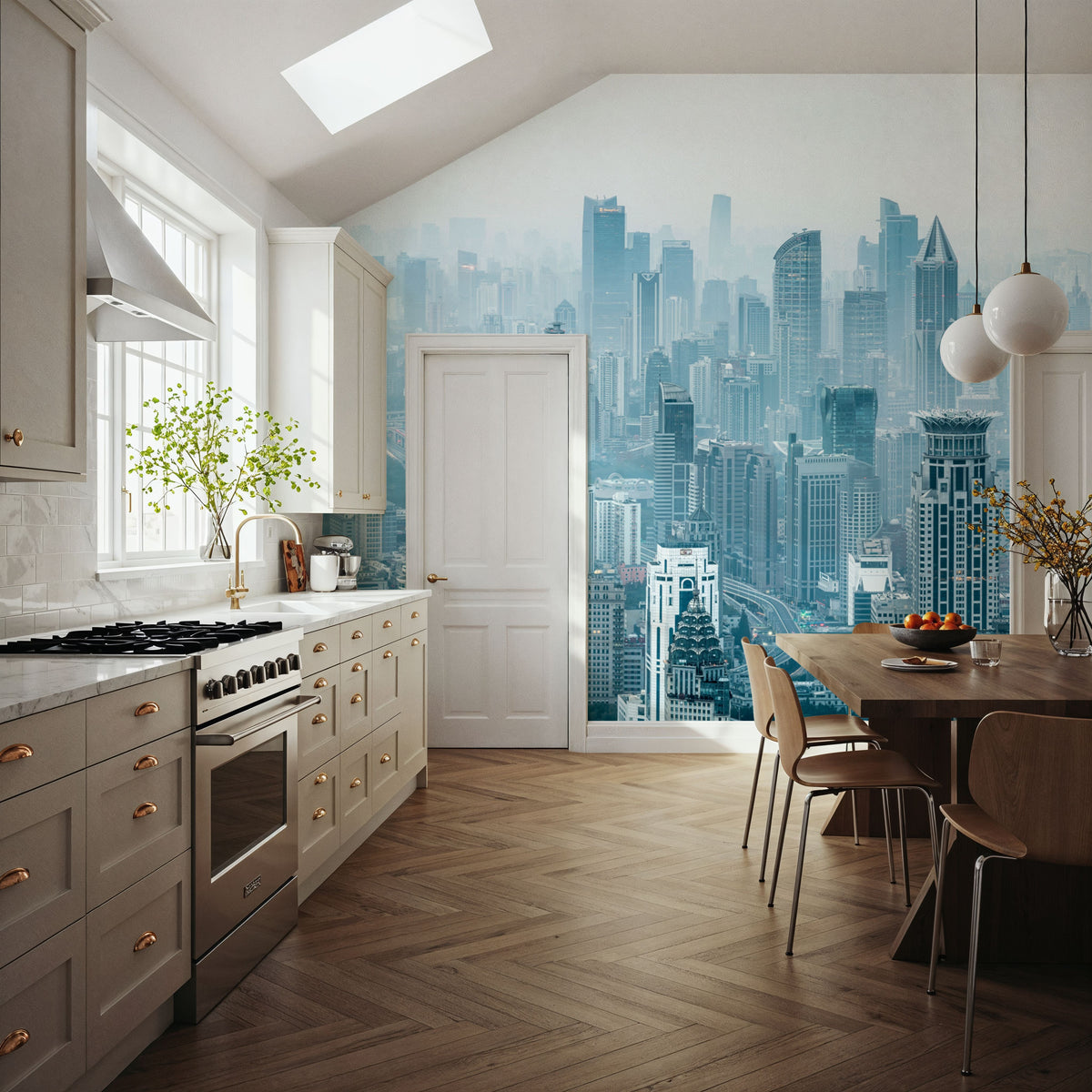Shanghai Skyline 2018 Mural Wallpaper - room preview 03