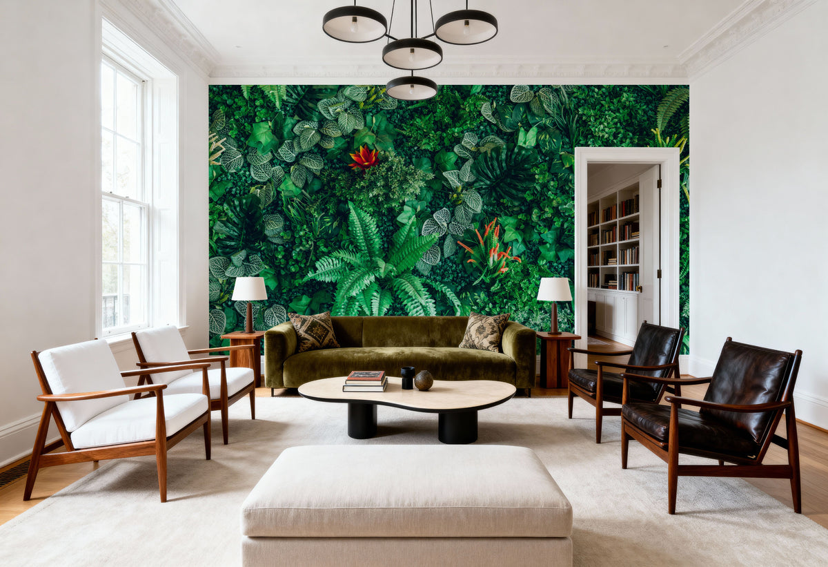 Botanical Cascade Mural Wallpaper - room preview 03
