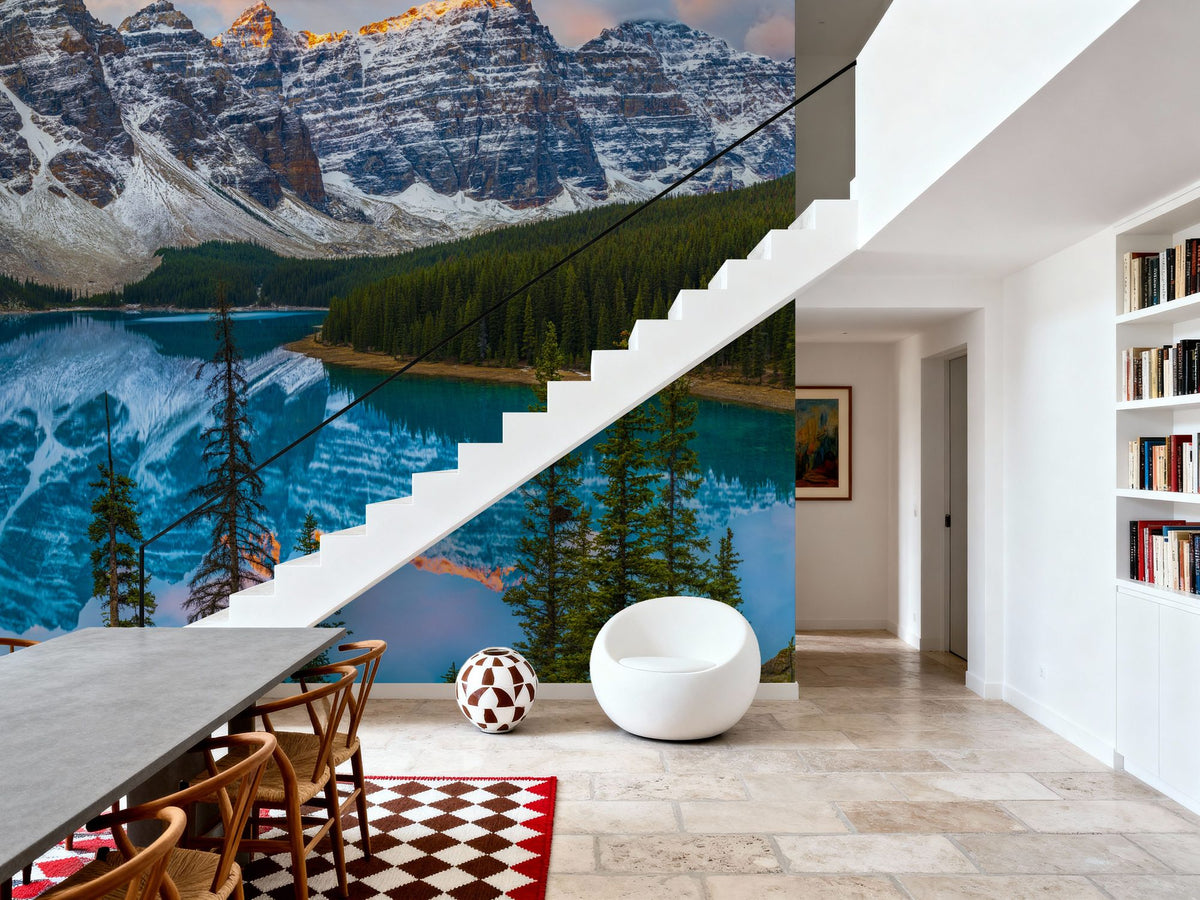 Moraine Lake Mural Wallpaper - room preview 03