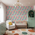 Bohemian Leaves in Color Mural Wallpaper - room preview 03