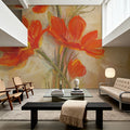Spicy Orange Cosmos Mural Wallpaper - room preview 03