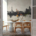 Tashkent Uzbekistan Skyline Concrete Mural Wallpaper - room preview 03