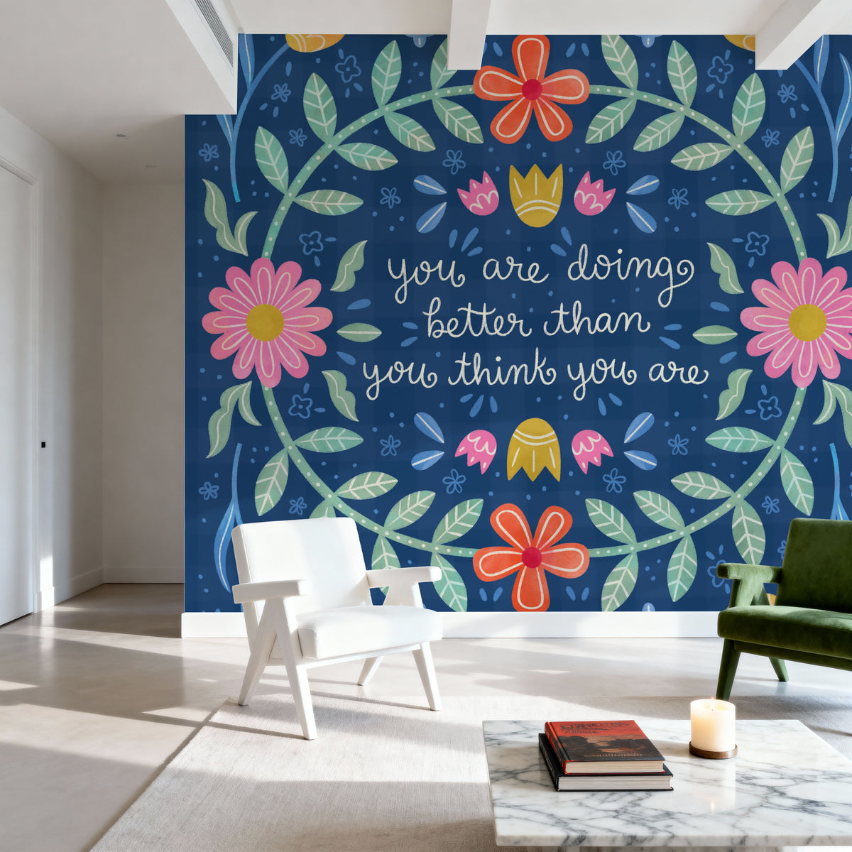 Bloom Bright IV Mural Wallpaper - room preview 03