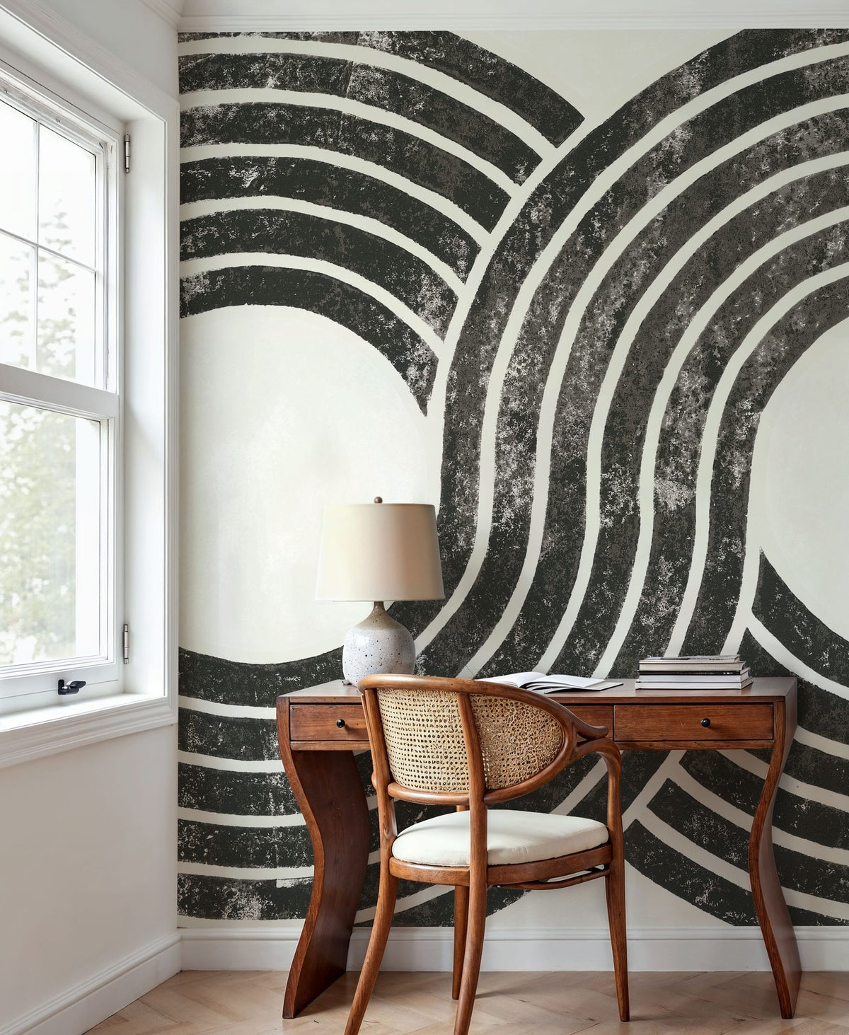 Over the Rainbow Mural Wallpaper - Neutral Tone - room preview 03