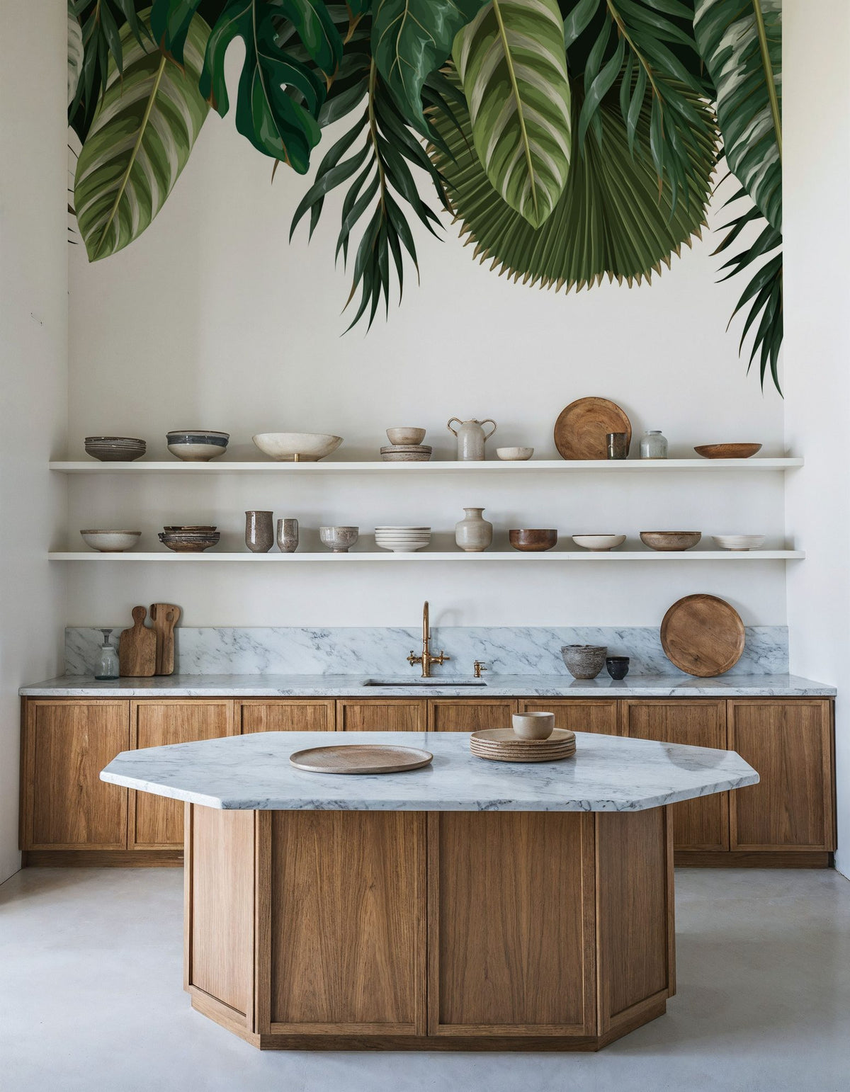 Monstera Cave Mural Wallpaper - room preview 03