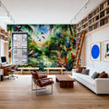 Watercolor Jungle Mural Wallpaper - room preview 03