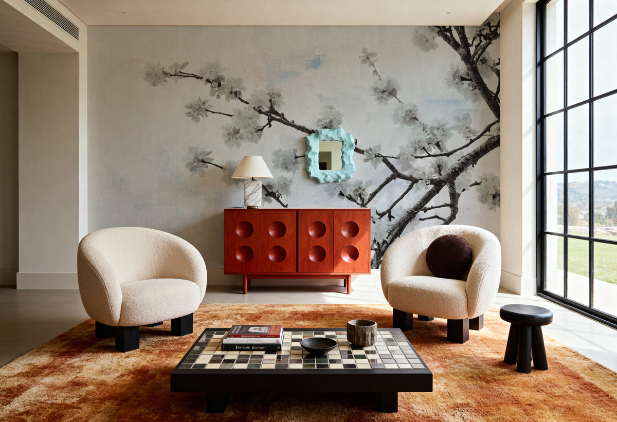 Swiss Blossom Mural Wallpaper - room preview 03