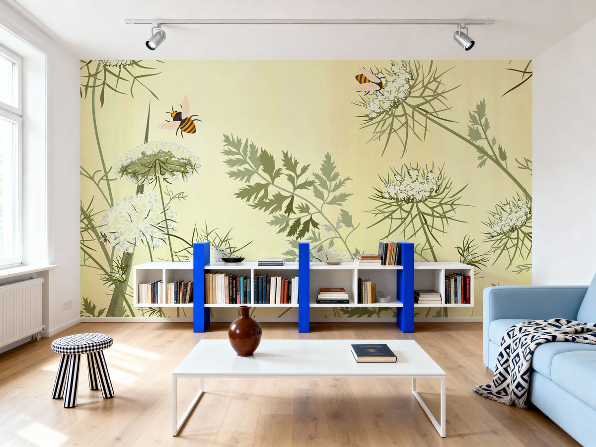 Queen Annes, Lemon Mural Wallpaper - room preview 03