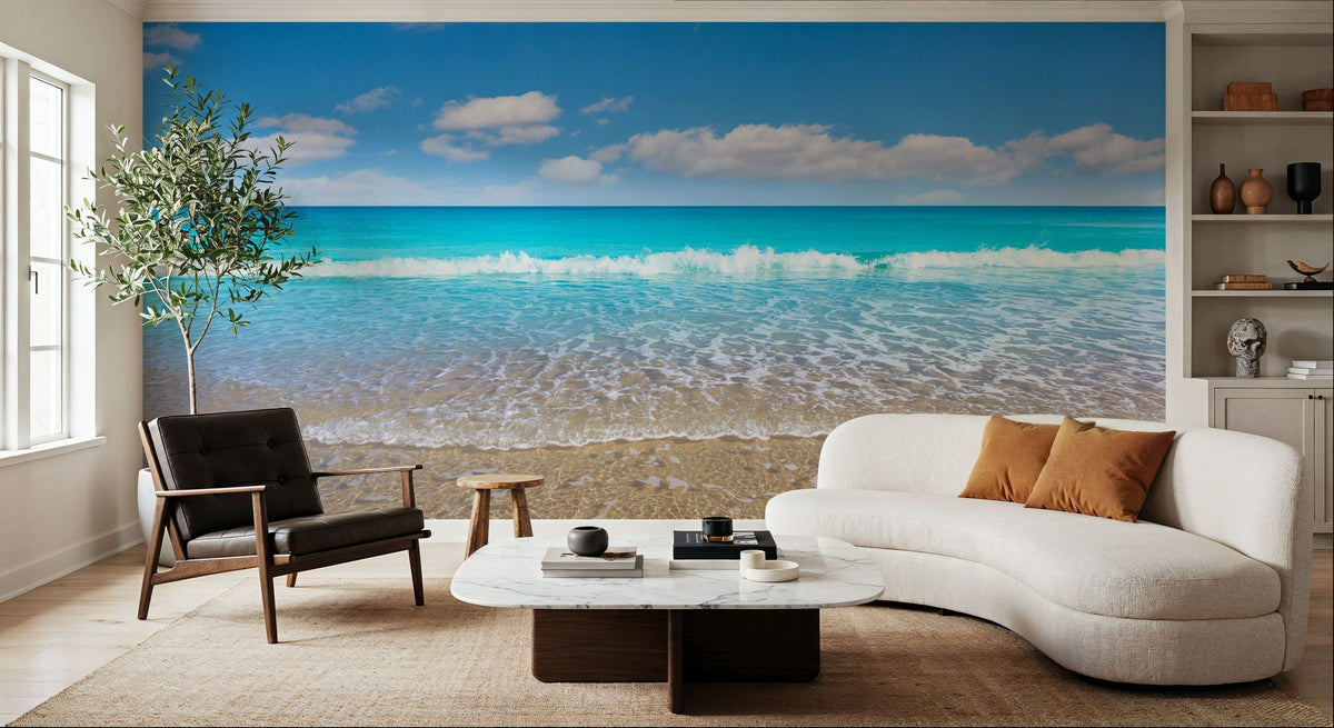 Mediterranean Beach Mural Wallpaper - room preview 03
