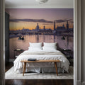 Twilight Bridge Reflection Mural Wallpaper - room preview 03