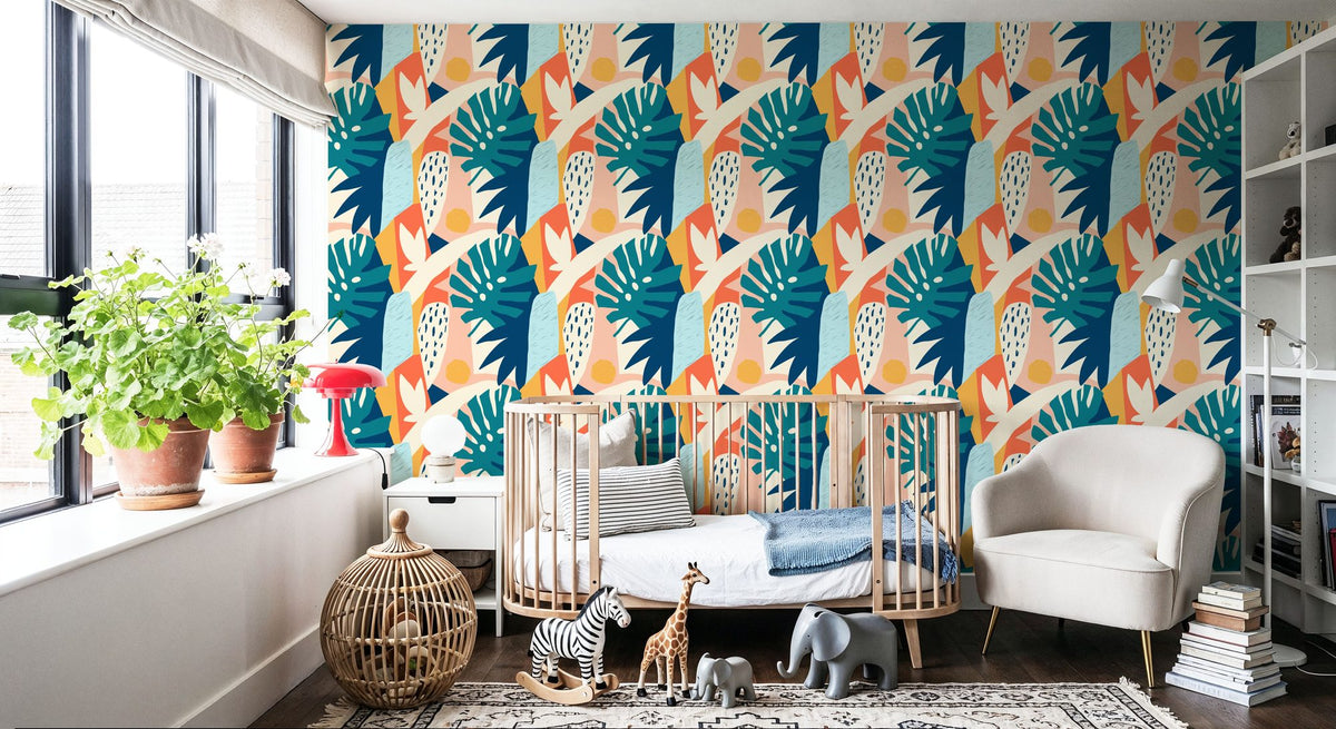 Monstera Love Mural Wallpaper - room preview 03