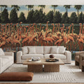 Flamingos Mural Wallpaper - room preview 03