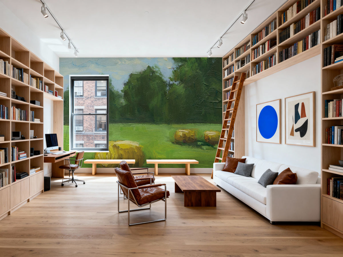 Summer Hay Field Mural Wallpaper - room preview 03