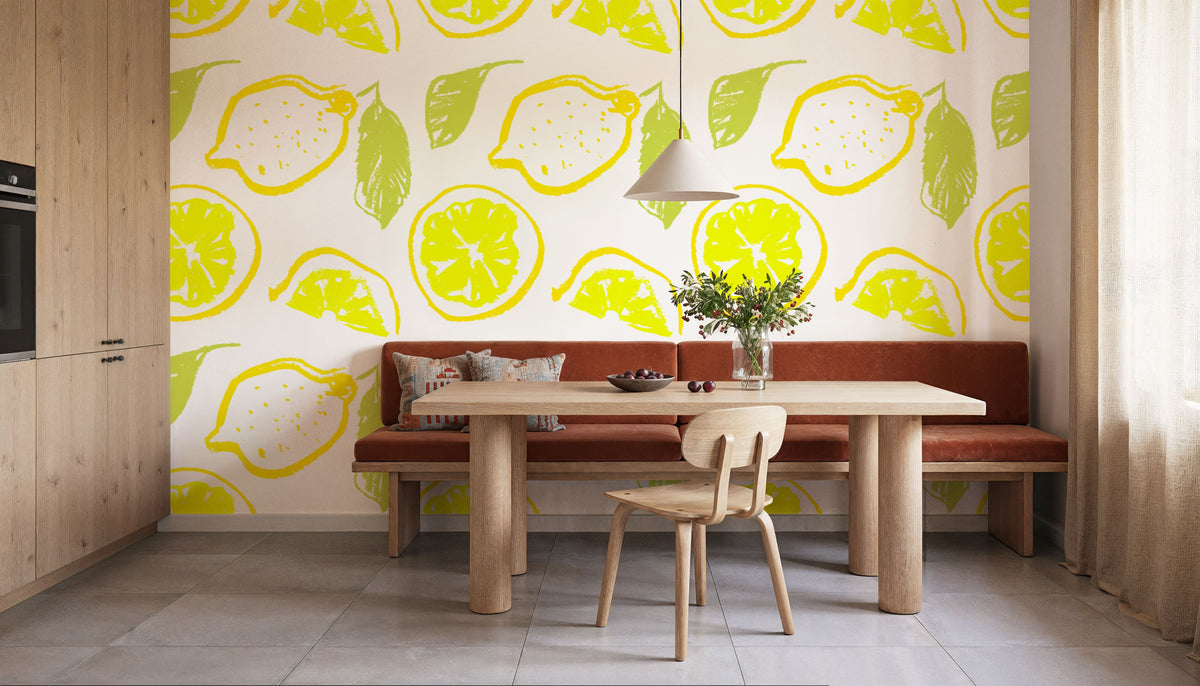 Summer Lemon Love Mural Wallpaper - room preview 03