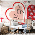Love Hearts Mural Wallpaper - room preview 03