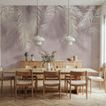 Palms Above, Dusty Pink Mural Wallpaper - room preview 03