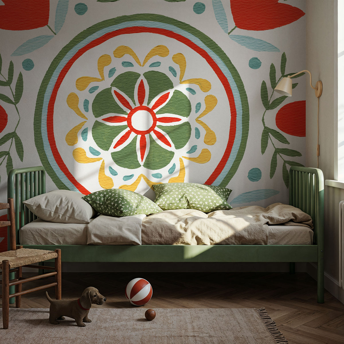 Tex Mex Mandala Tile I Mural Wallpaper - room preview 03